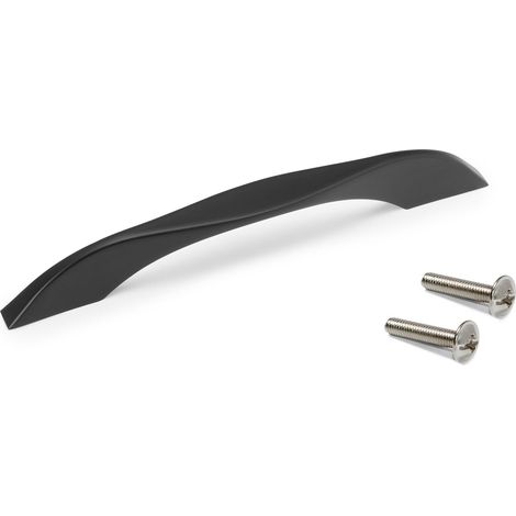 Lot de 20 poignées pour meubles Varna L181mm entraxe 160mm Zamak Peint en noir EMUCA 9360514 (1/5)