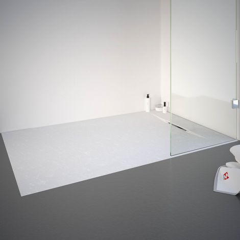 Schulte Duschwanne, DWM-Tec, mit Steinstruktur, Farbe: Mattweiß, Größe: 90 x 140 cm