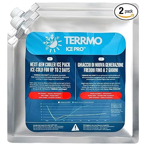Grand Pain de Glace pour Glacière Sac Isotherme Bloc Réfrigérant Longue Durée 24 72 h Bloc de Glace Réutilisable Gel XL 830 ml 25 25 cm Lot de 2 (1/5)