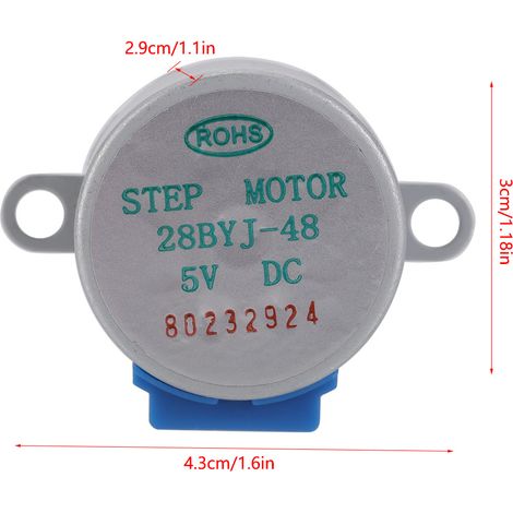 Lot de 5 moteurs pas à pas à micro-réduction, 4 phases, 5 fils, 5 V CC (1/5)
