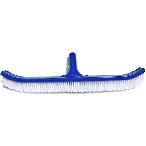 Brosse de piscine bleue de 45 cm avec manche, brosse de nettoyage pour parois de piscine, outils et équipements de nettoyage pour piscine (1/4)