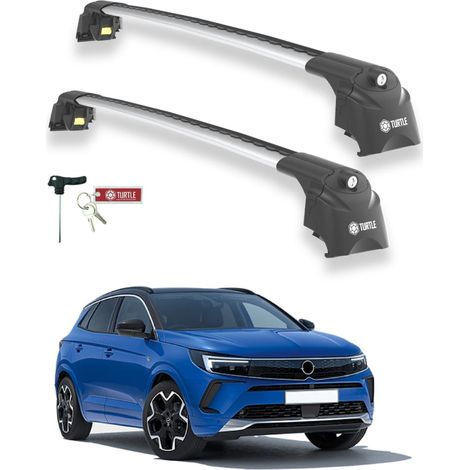 TURTLE kompatibel mit Opel Grandland X 2018-2021 Dachträger Air2 Grau (1/5)