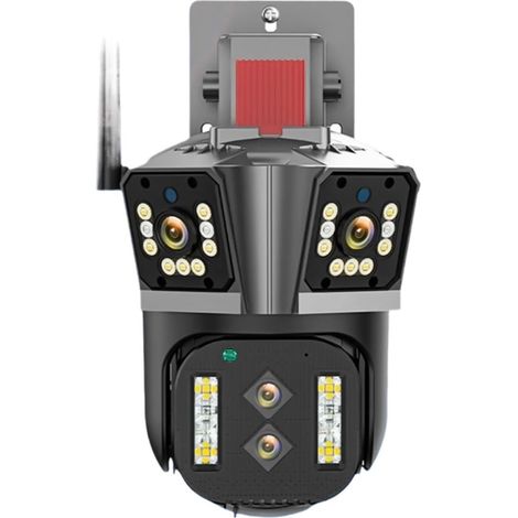 Caméra de sécurité à Domicile 16MP Quatre Lenes Trois écrans 10X Hybride Zoom IP caméra extérieure PTZ Suivi Automatique caméra de sécurité étanche(8K 16MP add 64G) (1/5)