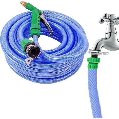 Tuyau d'arrosage anti-torsion – Tube d'eau flexible, tuyau de pulvérisation extérieur Long tuyau de cour avec buse, outil d'irrigation léger (1/5)