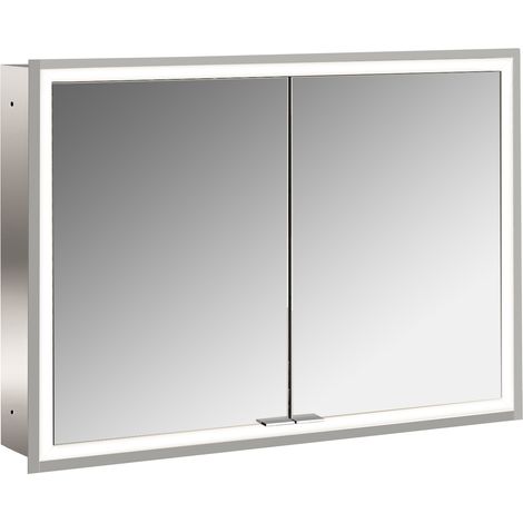 emco prime Armario con espejo iluminado, 1000 mm, 2 puertas,