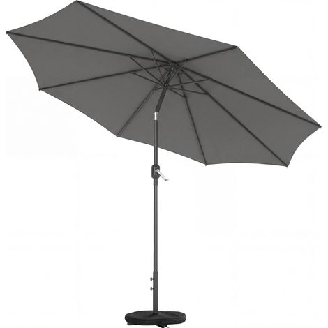 Sonnenschirm mit UV-Schutz, Neigefunktion, Dunkelgrau