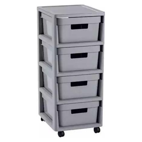 Carrello di Stoccaggio Curver Infinity grigio 36x30x69 cm