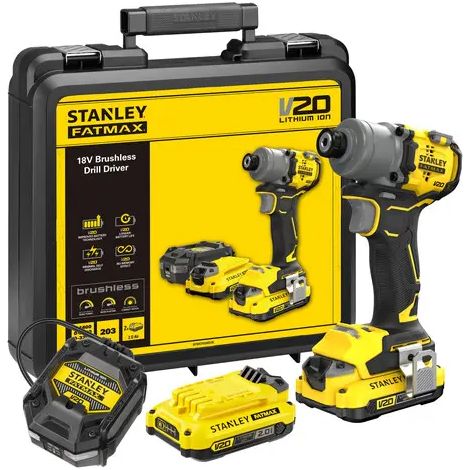 STANLEY SFMCF830D2K-QW Avvitatore a impulsi 203 nm 18V BRUSHLESS 2 batterie 2ah (1/2)