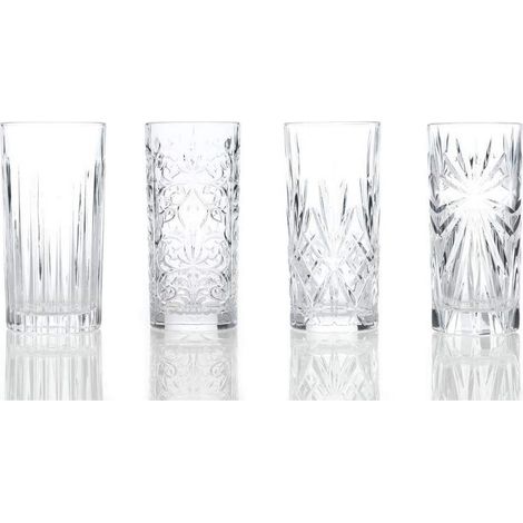 Rcr set mixology 4 bicchiere bibita cristallo Luxion