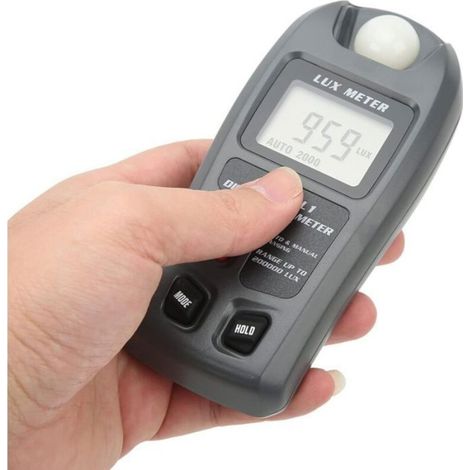 Luxmètre Numérique - Plage De Mesure 200000 Lux - Écran LCD - Précision ±5% - Pour Plantes Photophiles Et Éclairage LED - 1 Pièce (1/4)
