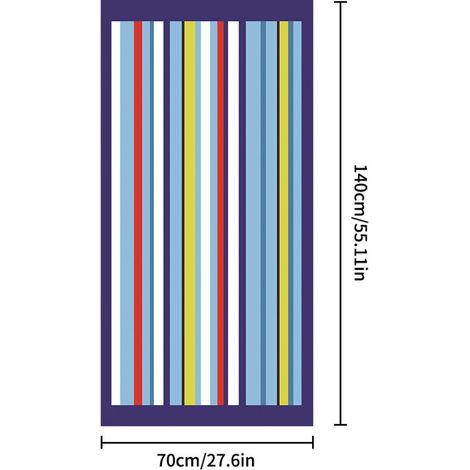 Serviette de plage, serviette de plage en fibres ultra-fines et absorbantes, serviette imprimée, tapis de plage (1/4)