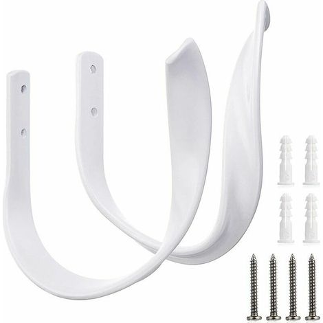 Raffhalter aus Aluminiumlegierung, dekorative, wandmontierte Gardinenhalter mit Schrauben, robuste Fensterdekorationshalter für die Inneneinrichtung, Weiß (1/5)
