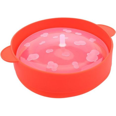 Machine à pop-corn - - Bol micro-ondable - Silicone alimentaire - Couleur rouge (1/4)