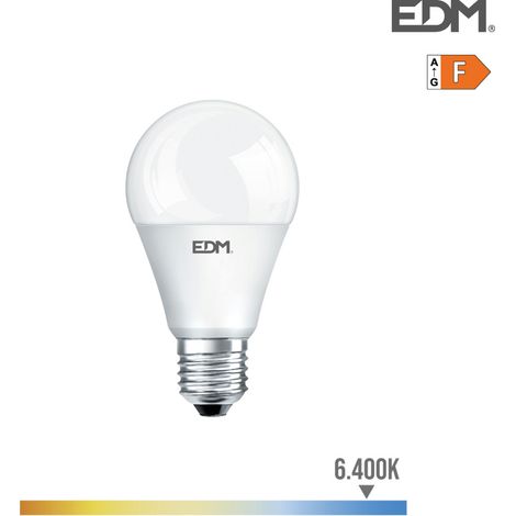 Standard-Glühbirne „Twilight“, LED, E27, 10 W, 932 lm, 6400 K, Kaltlicht, ø6 x 11 cm, EDM