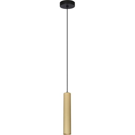 Suspension moderne tube doré/noir GU10 Rilok Italux