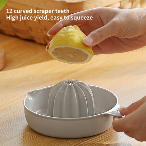 Pressoir À Agrumes - Manuelle - En Plastique Alimentaire - Bec Verseur Intégré - Dents De Raclage 12 Formes - 13 x 13 x 6,5 cm - 1 Pièce (1/5)
