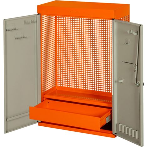 Bahco Zweitüriger Werkzeugschrank für Wandmontage, orange, 900 mm x 250 mm x 602 mm (1/3)