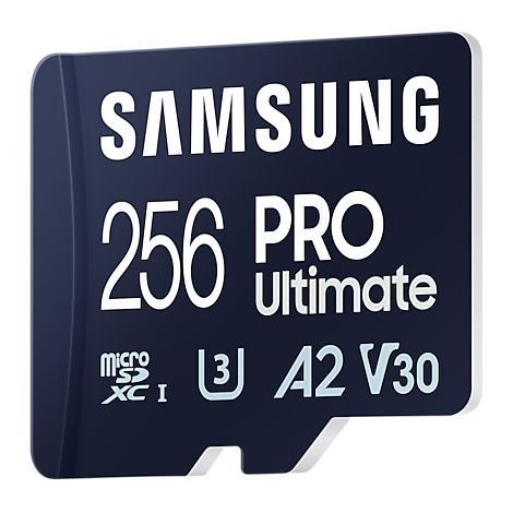 Samsung Carte microSD avec lecteur de carte PRO Ultimate 256 Go Carte mémoire microSDXC Mémoire flash U3, V30, A2 (1/5)