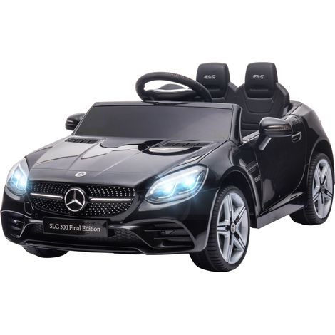 Voiture électrique enfant Mercedes SLC 300 12V noir 5km/h avec télécommande effets sonores lumineux