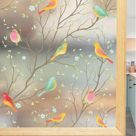 Rnemitery – Film de protection statique transparent 60 cm x 200 cm – Protection UV 96% – Intimité 95% – Facile à appliquer sur verre