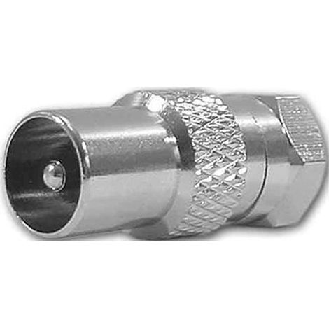 PREISNER FS-KS1 CHANGEUR DE GENRE DE CÂBLE F IEC ARGENT TELEVES
