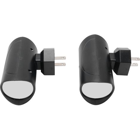 Lot de 2 veilleuses LED à brancher, veilleuses modernes à brancher au mur, détecteur crépusculaire, luminosité réglable de 0 à 100 lm, dimmable, pour couloir ou chambre.