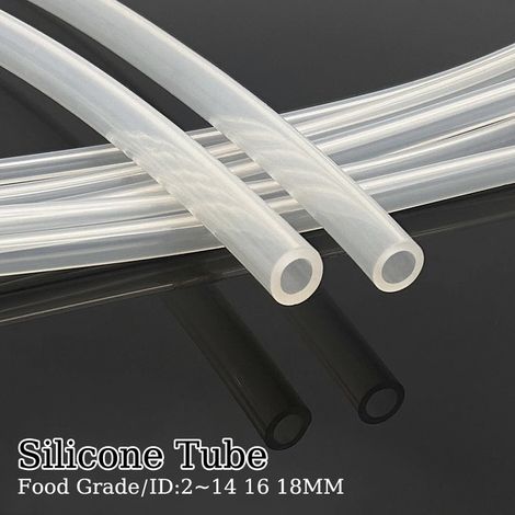 Tuyau en silicone transparent (diamètre extérieur 14 mm x diamètre intérieur 12 mm), tuyau en plastique résistant aux hautes températures, tuyau d'arrosage domestique inodore, tuyau élastique