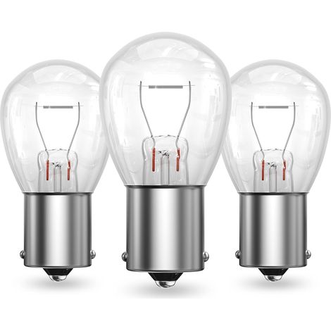 Ampoule Ba15s 32V 18W pour porte de garage automatique, gradable 2700K blanc chaud, forme standard S25, pour voyant, lampe signal, feu arrière auxiliaire, 3 pièces (1/5)