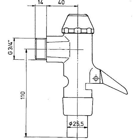 Bouchon à vis Benkser plastique pour réservoir WC modèle 828/832/333