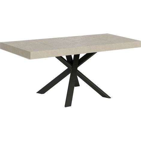 Tavolo Allungabile 90-194x90x76 cm Clerk Premium Cashmere Gambe Antracite (1/4)