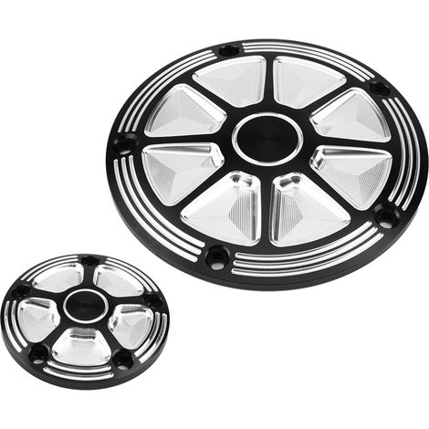 2Pcs Carter de Distribution en Aluminium CNC pour Moto Road King Softail Dyna (1/5)
