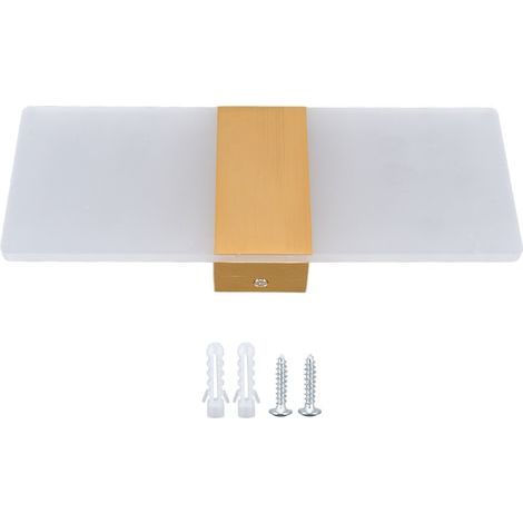 6-W-LED-Wandleuchte aus Acryl, 360°-Beleuchtung, hohe Helligkeit, nach oben und unten gerichtete Beleuchtung für Schlafzimmer und Esszimmer, 90–265 V, Gold (1/5)