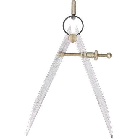 Jauge d'espacement diviseur d'aile réglable, compas de dessin artisanal en cuir, outils pour le travail du bois 4 pouces (1/5)