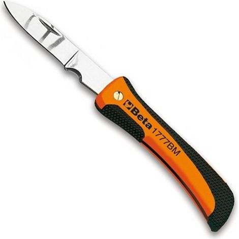 Coltello pieghevole Beta 1777BM, lama in acciaio inox, compatto, strumento di alta qualità per tagli precisi nei lavori professionali e di bricolage.