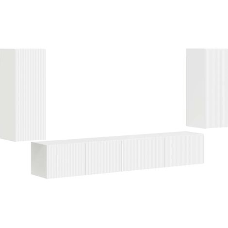 Maison Exclusive - Conjunto de mueble de TV 4 pcs Madera de ingen