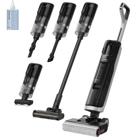 Dreame H14 Dual Nass-Trockensauger 5-in-1, clevere Dosierung, flaches Design, 60 掳C B眉rstenreinigung, 5 Min.Trocknung bei 60 掳C, GlideWheel, 18 kPa Saugkraft, Schaber zur Entwirrung