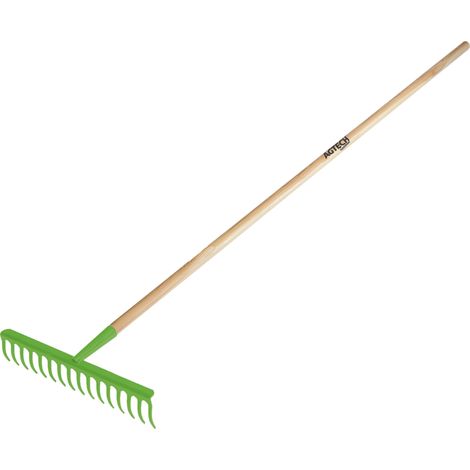 Gartenlauchrechen mit Holzstiel, 16 Zinken, 1650 x 420 mm, 14340
