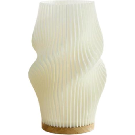 Lampe de Table Nordique en Bois Massif Rechargeable, Éclairage Indirect d'Ambiance, Lumière Douce Design 3D pour Chambre Salon (1/4)
