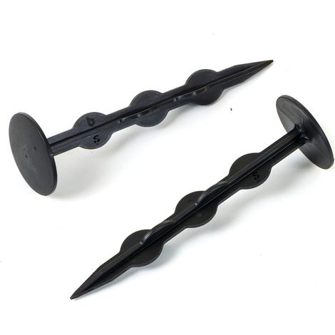 Chiodo Ferma Telo o Rete 15cm in plastica conf. 100 pz Nero STI
