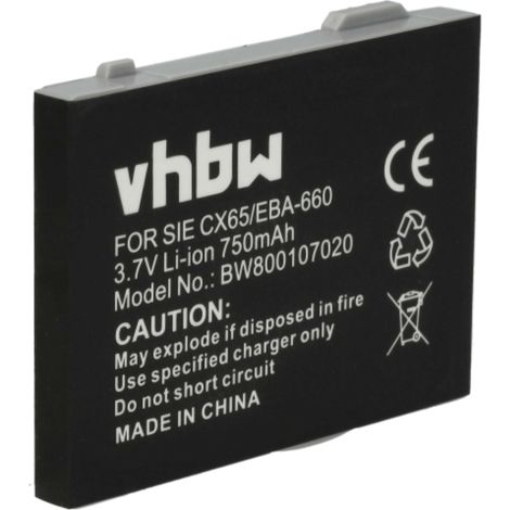 vhbw Akku kompatibel mit Siemens Gigaset M2EX, M3, M2 Plus, M2, M2 EX schnurlos Festnetz Telefon (750 mAh, 3,7 V, Li-Ion)