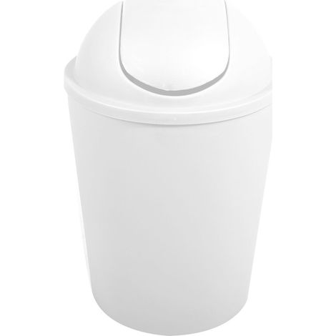 Papelera basculante AKO 5,5L Blanco MSV (1/5)