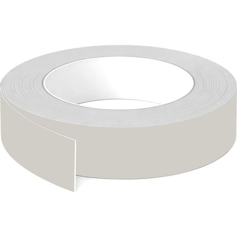 1x Bande de chant ABS sans colle 23 mm x 5 m épaisseur 0,8 mm facile à appliquer bricolage étagère meuble panneau plan de travail bois stratifié, Gris clair mat (1/3)