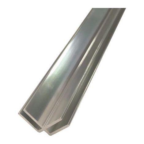 ONDEE ZEN - Profilé d'angle panneaux muraux - Hauteur 2,55 m - Finition chromé brillant (1/3)