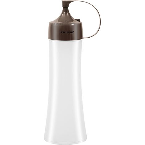 Bouteille Assaisonnement Press - 400 ml - Ouverture Contrôlée - Couvercle Intégré - PE - Pour Ketchup Vinaigre Miel Sauce - 1 Pièce (1/4)