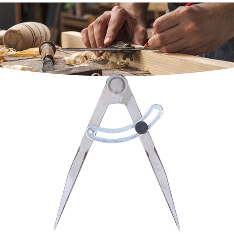 Compas de traçage en acier carbone, réglable pour menuiserie, 126 mm