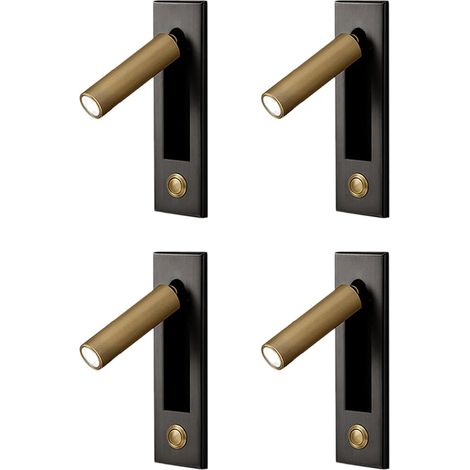 Lot de 4 lampes lecture, murales t�te lit, luminaires (1/5)