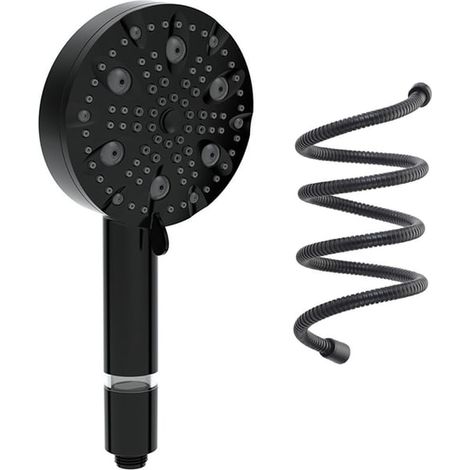 Douchette à main économique en eau avec filtre et flexible en acier inoxydable, 10 modes de fonctionnement. (1/5)