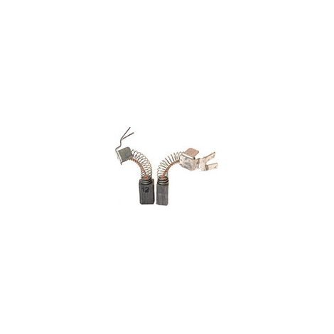 Set aus 2 anpassbaren Kohlen für Metabo. Abmessungen: 6,3 x 8 x 15 mm.