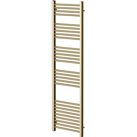 Colore Brushed Brass 1600mm x 500mm Straight Heated Towel Rail (1/5)