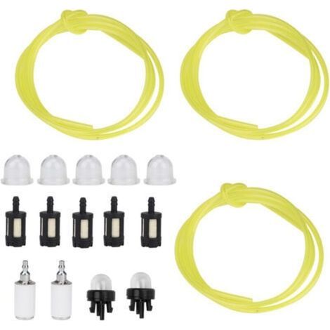 Ensemble de Tuyau Flexible et Filtre pour Carburant, 1.5m, 3 Tailles Différentes, Inclus Ampoule et Primer - (1/3)